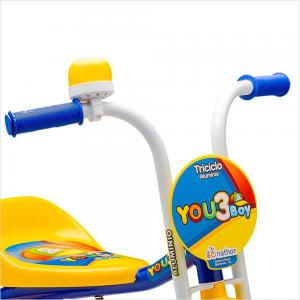 Santi Morumbi  Triciclo Infantil Calesita Lelecita Com Pedal Com  Empurrador (1004) + 12 Meses Azul/Vermelho