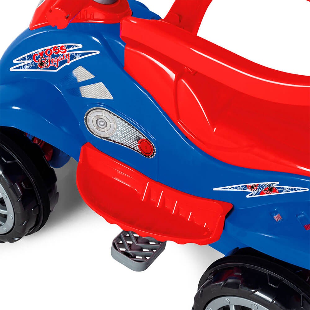 Santi Morumbi  Triciclo Infantil Calesita Lelecita Com Pedal Com  Empurrador (1004) + 12 Meses Azul/Vermelho