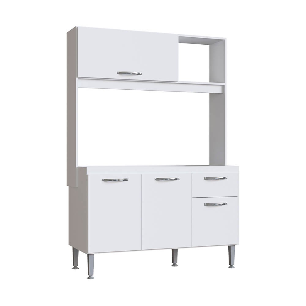 Cozinha Compacta IRM Katy 4 Portas 1 Gaveta Sem Pia Branco CZ6041