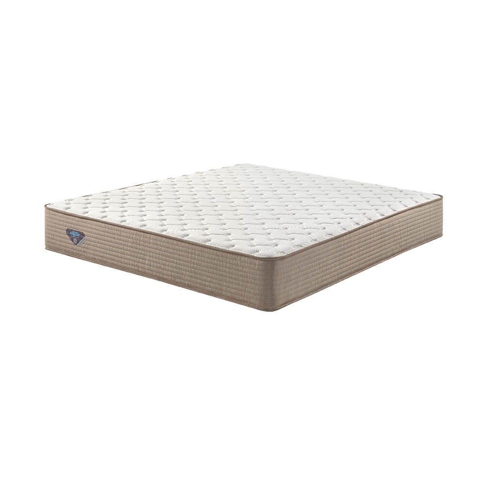 Colchão Ecoflex Relax Duo Comfort G38 King 193x203x30cm D20+D33 Mola Ensacada Individualmente Bege/Branco