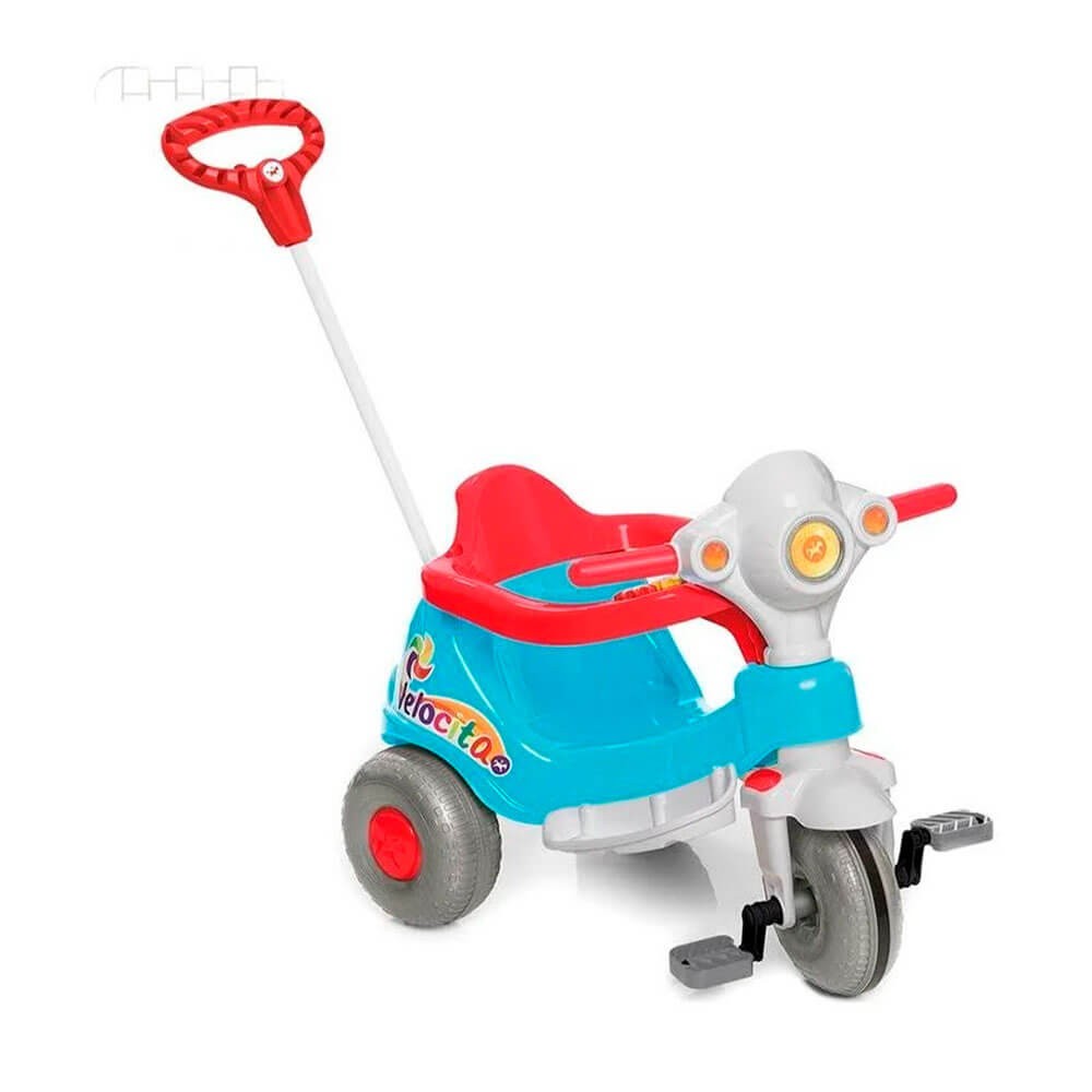 Triciclo Infantil Com Empurrador Motoca Passeio Vermelho