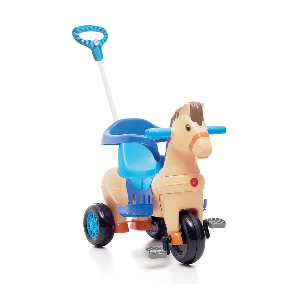 Triciclo Infantil com Empurrador Bandeirante Velobaby Rosa 207