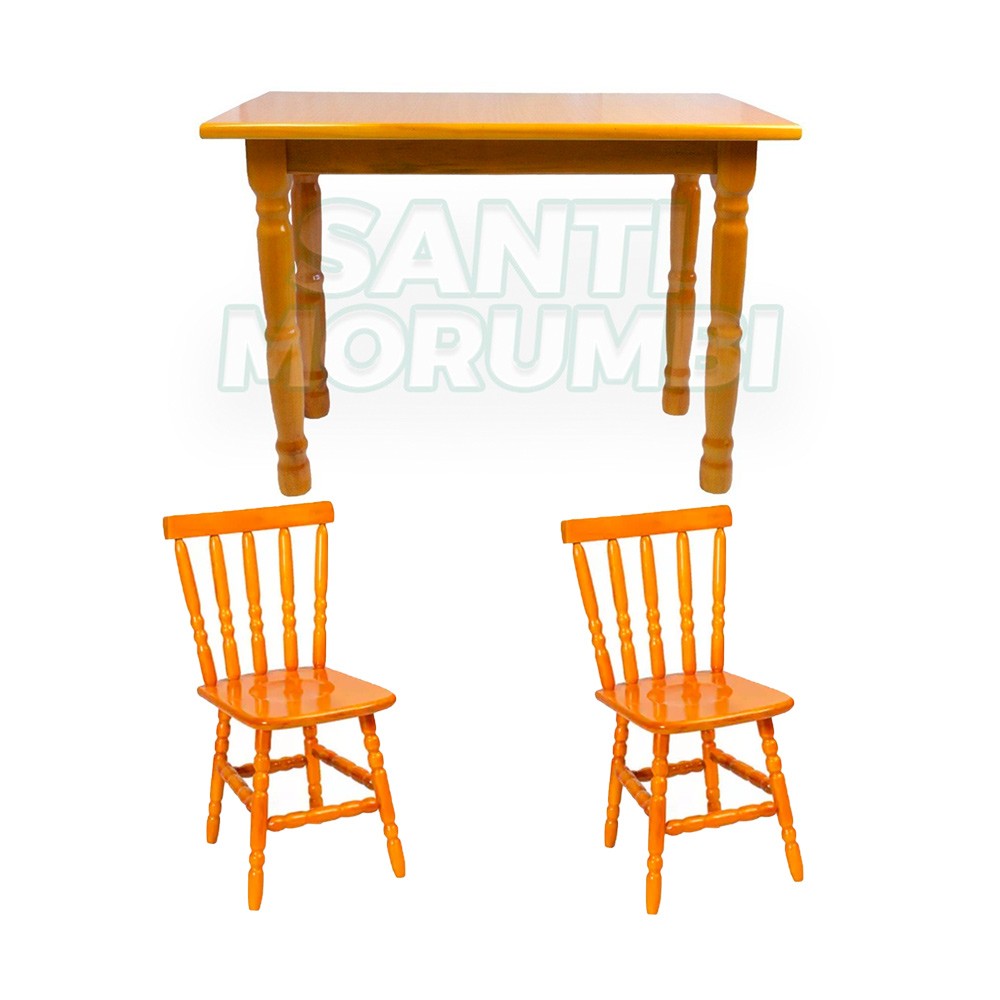 Santi Morumbi  Conjunto Mesa Pisani Plástica com 4 Cadeiras Vermelha