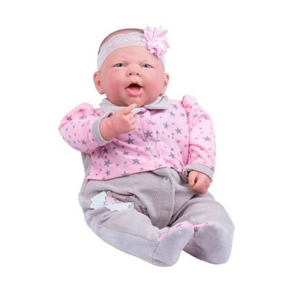 Boneca Bebê Corpo Todo Em Vinil Estilo Reborn Rosa Cotiplás