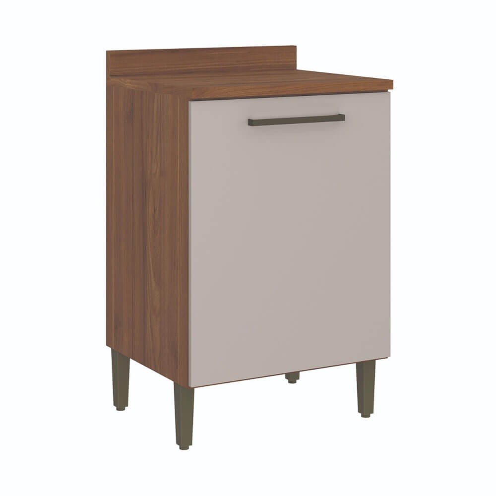 Balcão Casamia Toronto 01 Porta 60cm Com Tampo Noce Oro/Cinnamon 4236