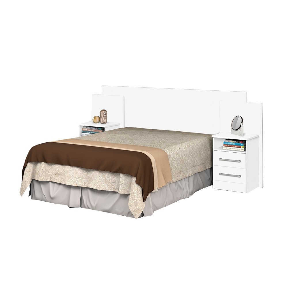 Cabeceira Basoto Roma Branco MDF
