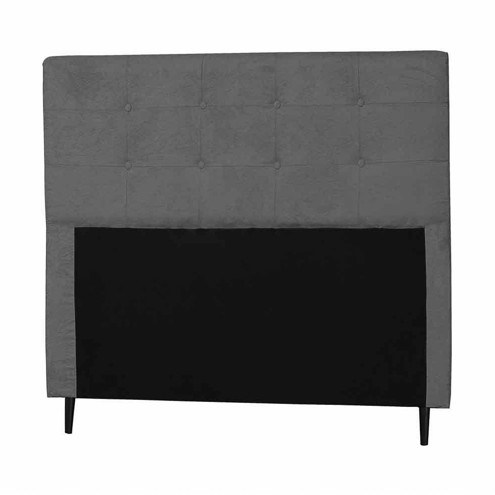 Cabeceira Italian Flex Luna Solteiro 90x126x7cm Suede Cinza