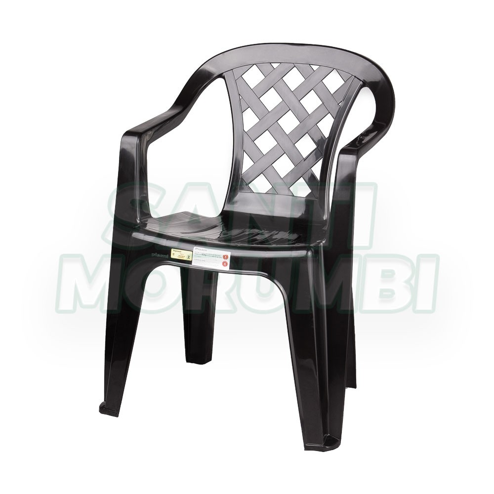 Santi Morumbi  Conjunto Mesa Pisani Plástica com 4 Cadeiras Preto