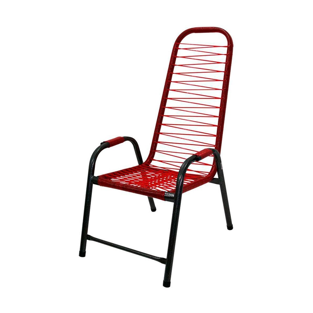 Cadeirão Fabone Master Plus Fio Trançado Craqueada Vermelho