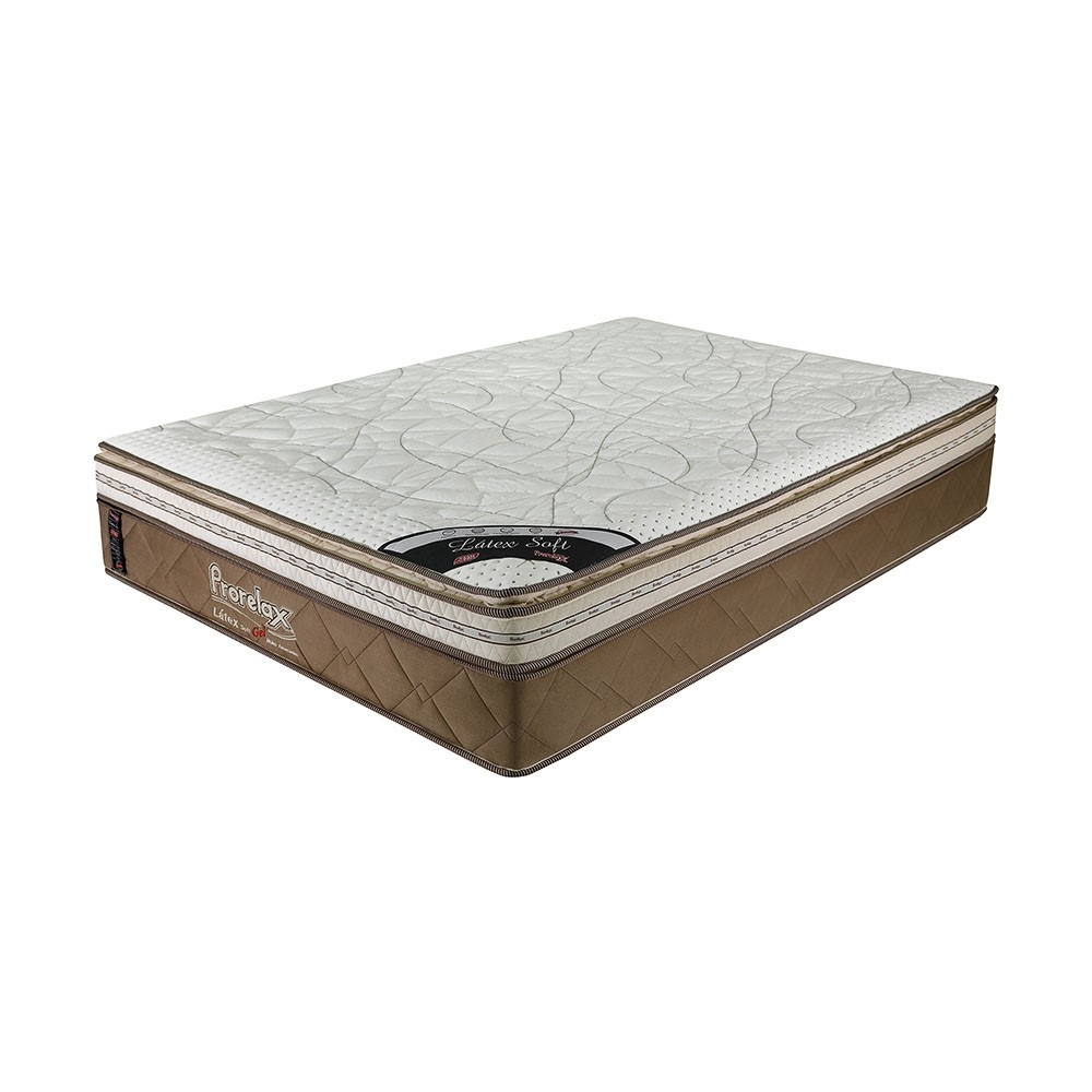 Colchão Prorelax Látex Soft Gel Casal 138x188x36cm Mola Ensacada Euro Pillow + Pillow Top Turn Free D45 (LSG02/S06Los)
