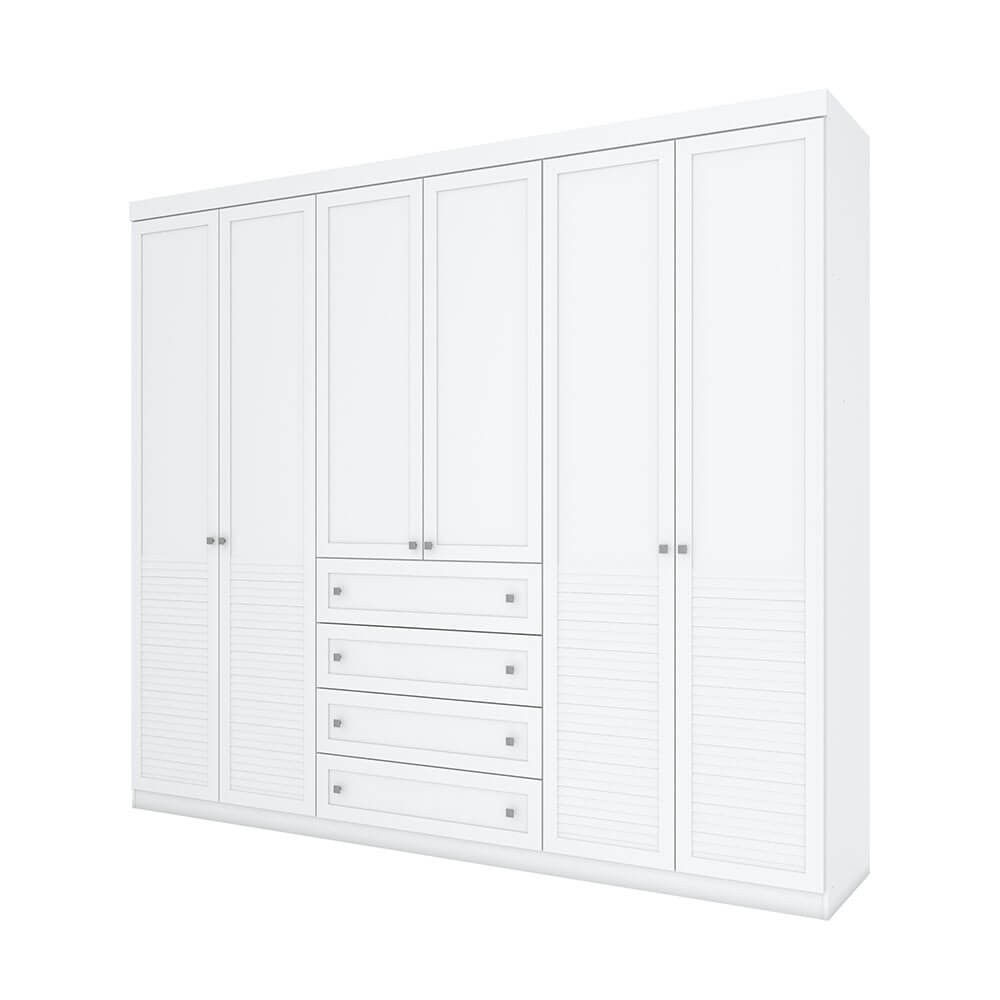 Guarda-Roupa Henn Veneza 6 Portas 4 Gavetas Branco HP D285-05