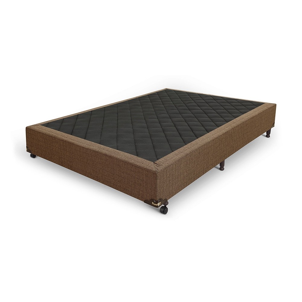 Base Box Prorelax Istambul Casal 138x188x25cm Marrom Bordado (B11Q