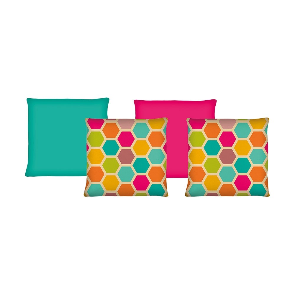 Kit 4 Almofadas MA Bordados Suave 40x40cm 8002