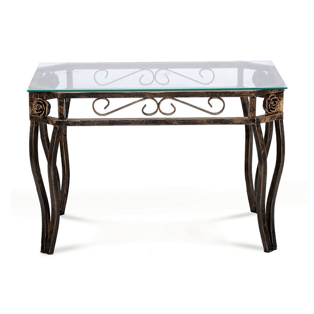 Mesa de Centro Decorlidi 40x40x60cm Ouro Envelhecido MC011 