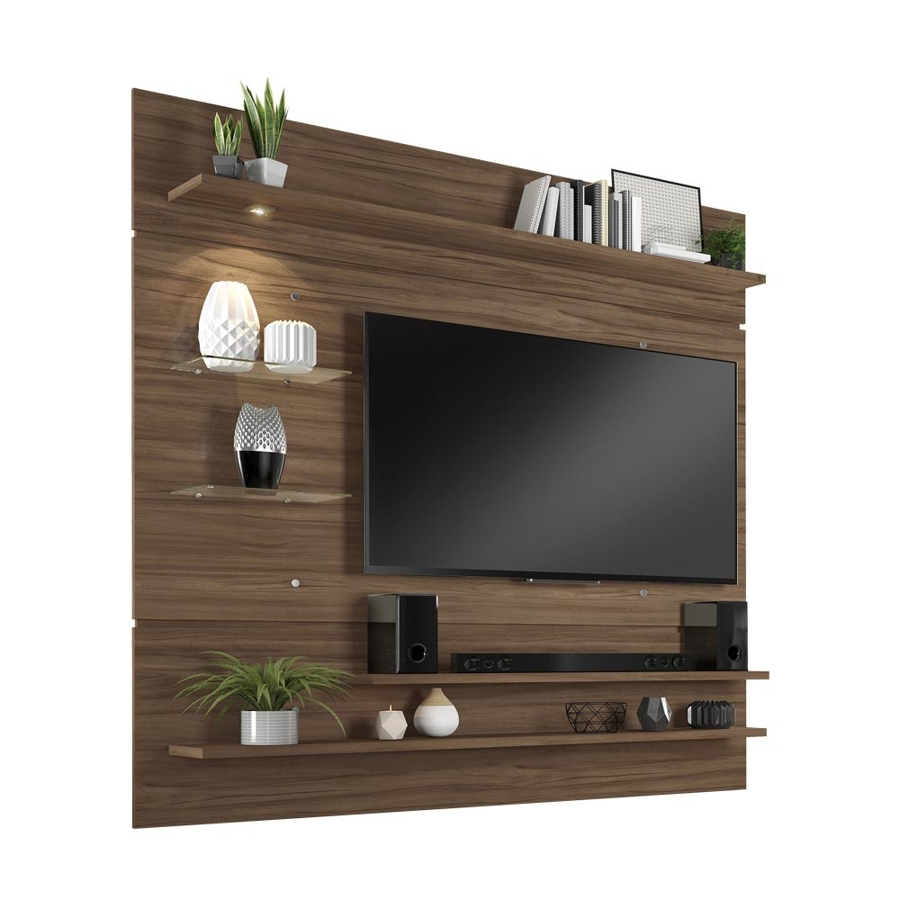 Painel Notável NT 1010 para TV até 60 Polegadas Nogal Trend com LED