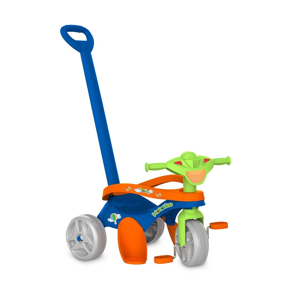 Triciclo Infantil Passeio e Pedal Bandeirante Europa Azul