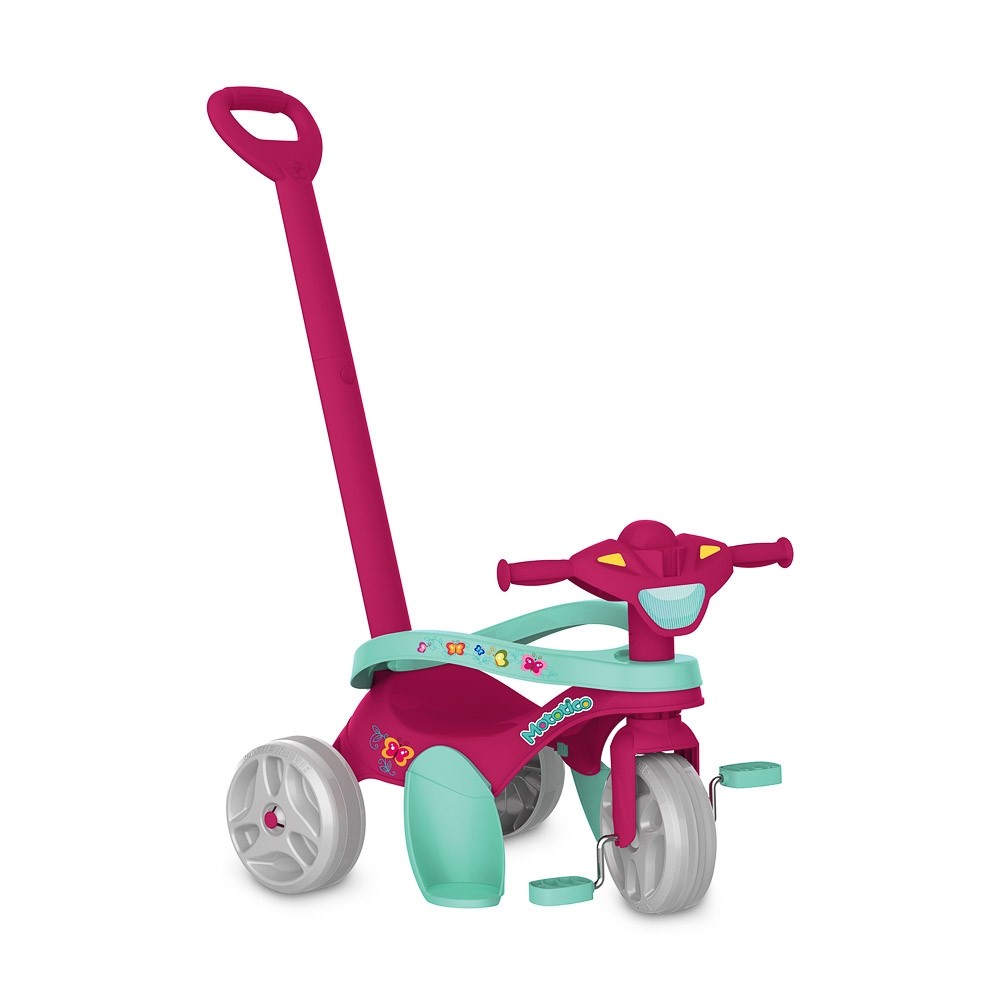 Triciclo Bandeirante Mototico Passeio & Pedal (Rosa) 693 + 12 Meses