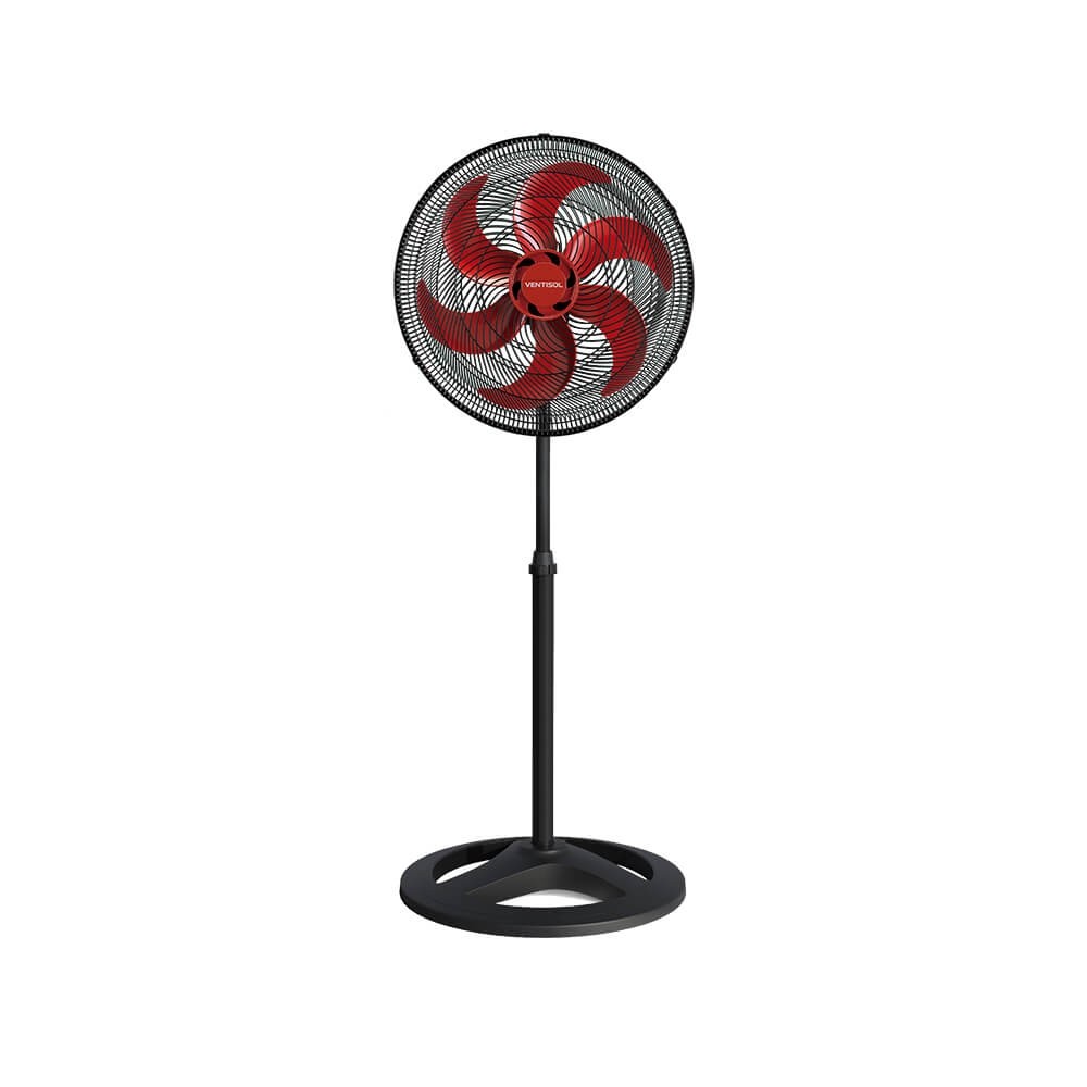 Ventilador de Coluna Ventisol Turbo 6 Pás 50cm Oscilante 127V 135W Vermelho 10038 