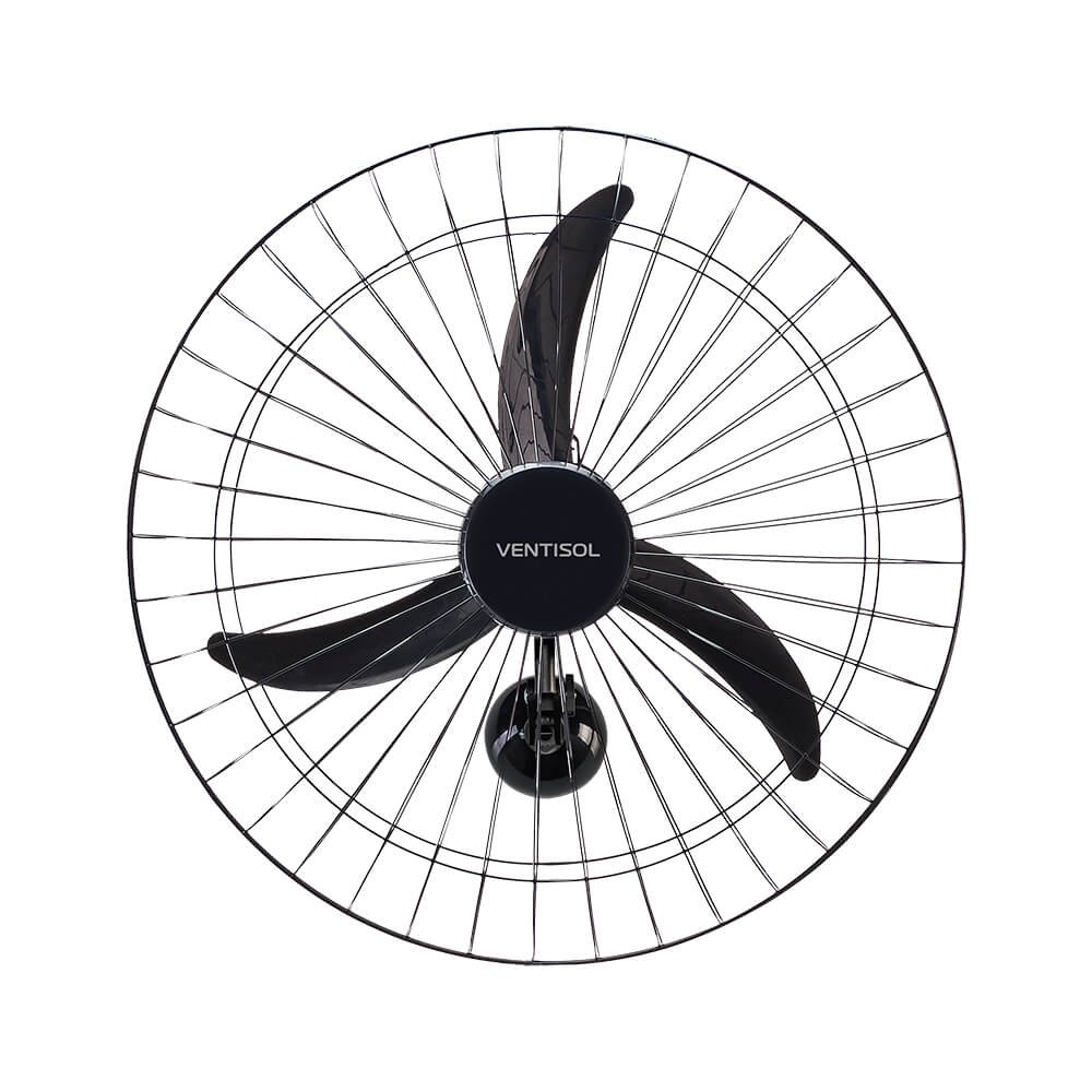 Ventilador de Parede Ventisol New 3 Pás 60cm 127V 147W Preto 490