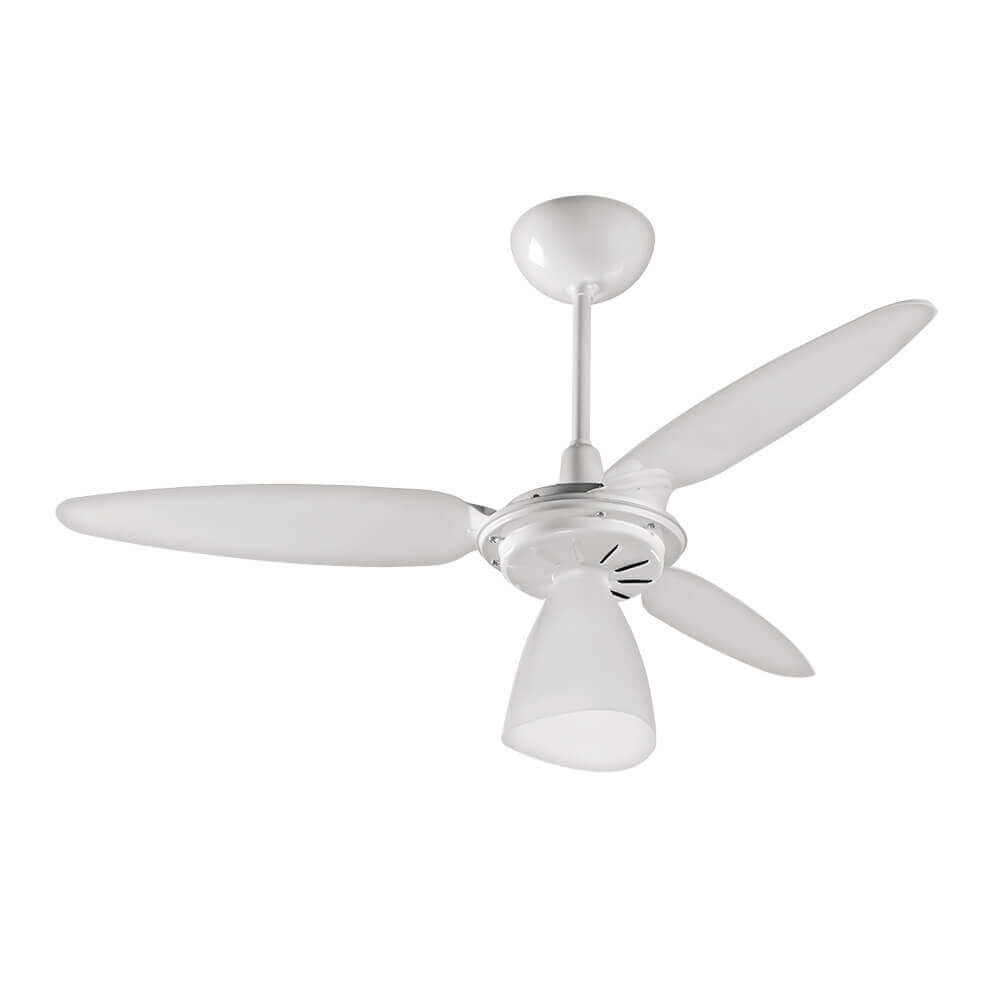 Ventilador de Teto Ventisol Wind Light 3 Pás com Lustre 127V 130W Branco 406 