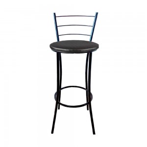 Banqueta Villarte BV14 (2107) Preto Liso/Preto 70cm