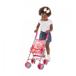 Carrinho De Boneca Calesita Sacola (7013) +3 Anos Rosa/Branco