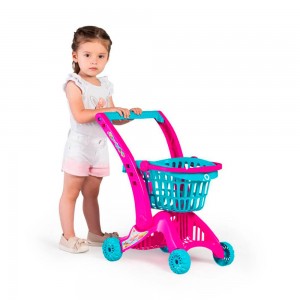 Carrinho de Compras Calesita Imaginativa Supermercadinho (212) +3 Anos Rosa