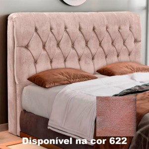 Cabeceira Ladd Jasmim 140cm TC-622/14 Linho Marrom Mesclado