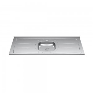 Pia Inox GhelPlus Plus 160cm 1 Cuba Oval Cinza 10.01.31630