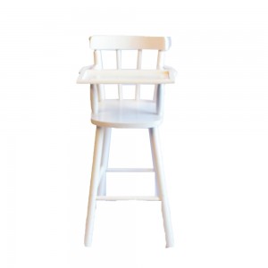 Cadeira de Refeição Alta Disamóveis Papa Nenê Madeira Maciça 90cm Branco