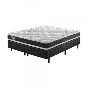 Cama Box Ecoflex Duofy Queen 158x198x66cm D20 Mola Ensacada Individualmente Preto/Branco