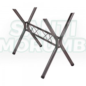 Base de Mesa Quality Roma Ferro Craqueado Preto 120cm (BA-RO-120-S-PEDRA) 