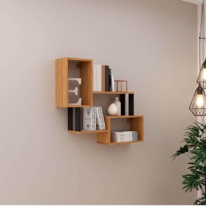 Nicho Pradel Móveis Industrial F25 81,5cm Freijó/Preto Fosco (JPF) 100% MDF (DE) 