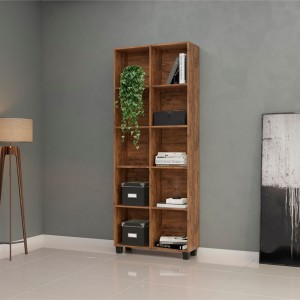Estante Colmeia Pradel Móveis C50 77cm 10 Nichos Com Pés Nobre (NN) 100% MDF (DE)