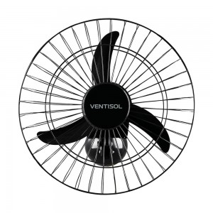 Ventilador de Parede Ventisol Comercial 3 Pás 50cm Bivolt 200W Preto 538