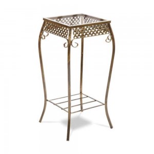 Mesa de Telefone Decorlidi 70x30x30cm Ouro Envelhecido MT004 