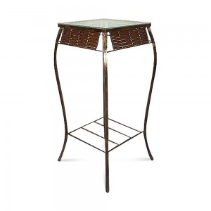 Mesa de Telefone Decorlidi 70x30x30cm Ouro Envelhecido MT002