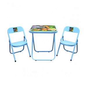 Conjunto Mesa Utilaço Itália Infantil com 2 Cadeiras Floresta Azul (INF0003-008-006)