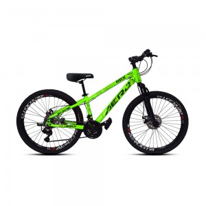Bicicleta Aero Bikes RBX Aro 26 Alumínio Quadro Aço Carbono Freio a Disco Kit Shimano 21m Verde Neon/Preto 491/17
