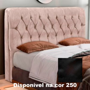 Cabeceira Ladd Jasmim 160cm TC-250/9 Veludo Preto
