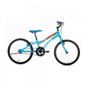 Bicicleta Aro 20 Juvenil Houston Trup Freio V-Brake Azul Celeste/Vermelho TR203R