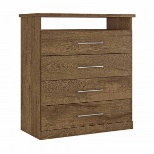 Cômoda Móveis Europa Londres 4 Gavetas Braúna 13570.178 