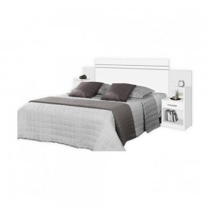 Cabeceira Box J&A Moana 1.40/1.60 2 Gavetas 2 Criados Branco 00847 