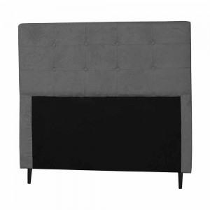 Cabeceira Italian Flex Luna Casal 140x126x7cm Suede Cinza