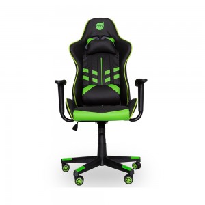 Cadeira Gamer Dazz PrimeX 2D Com Encosto Reclinável/Almofada Para o Pescoço e Lombar Preto/Verde 62.009
