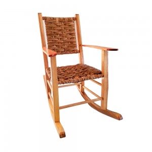 Cadeira Balanço de Palha Adulto Veneto Cadeiras Trançado Xadrez Natural CV-60