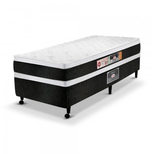 Cama Box Castor Black & White Air Solteiro D45 88x188x67cm Double Face