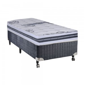 Cama Box Castor Silver Star Air D24/D28 Pocket Double Face Solteiro 88x188x74 Azul/Branco 