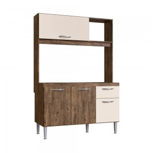 Cozinha Compacta IRM Katy 4 Portas 1 Gaveta Sem Pia Itaúba/Off White CZ6041 