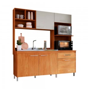 Cozinha Compacta Casamia Lara 5 Portas 1 Gaveta Nature/Off White 583.0001